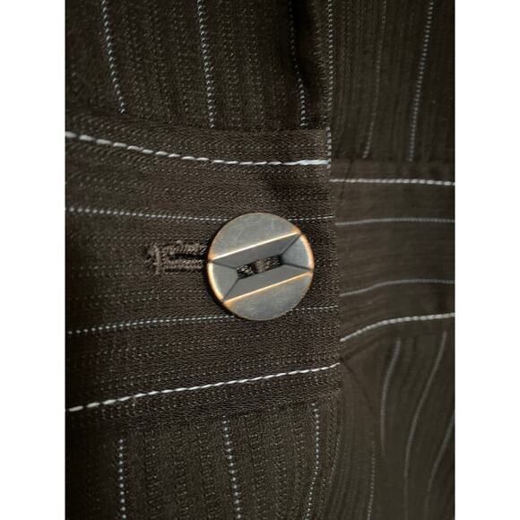 Larry Levine Pinstripe Blazer Jacket Womens 10 Vintage - Picture 3 of 8